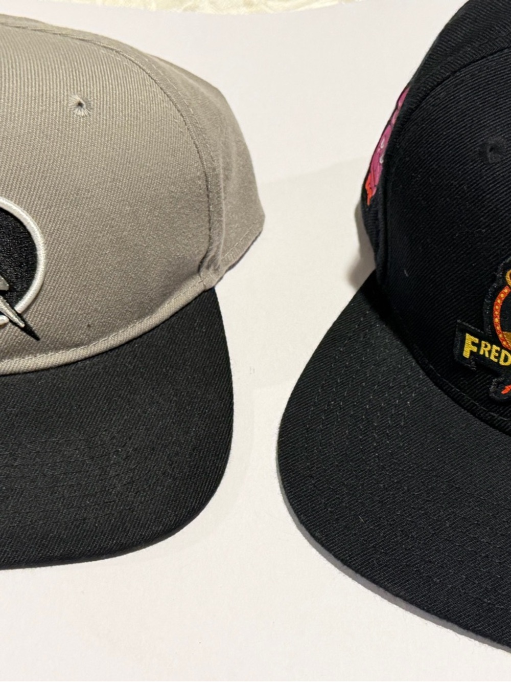 Two-Tone Gray and Black Baseball Cap - Unbranded
